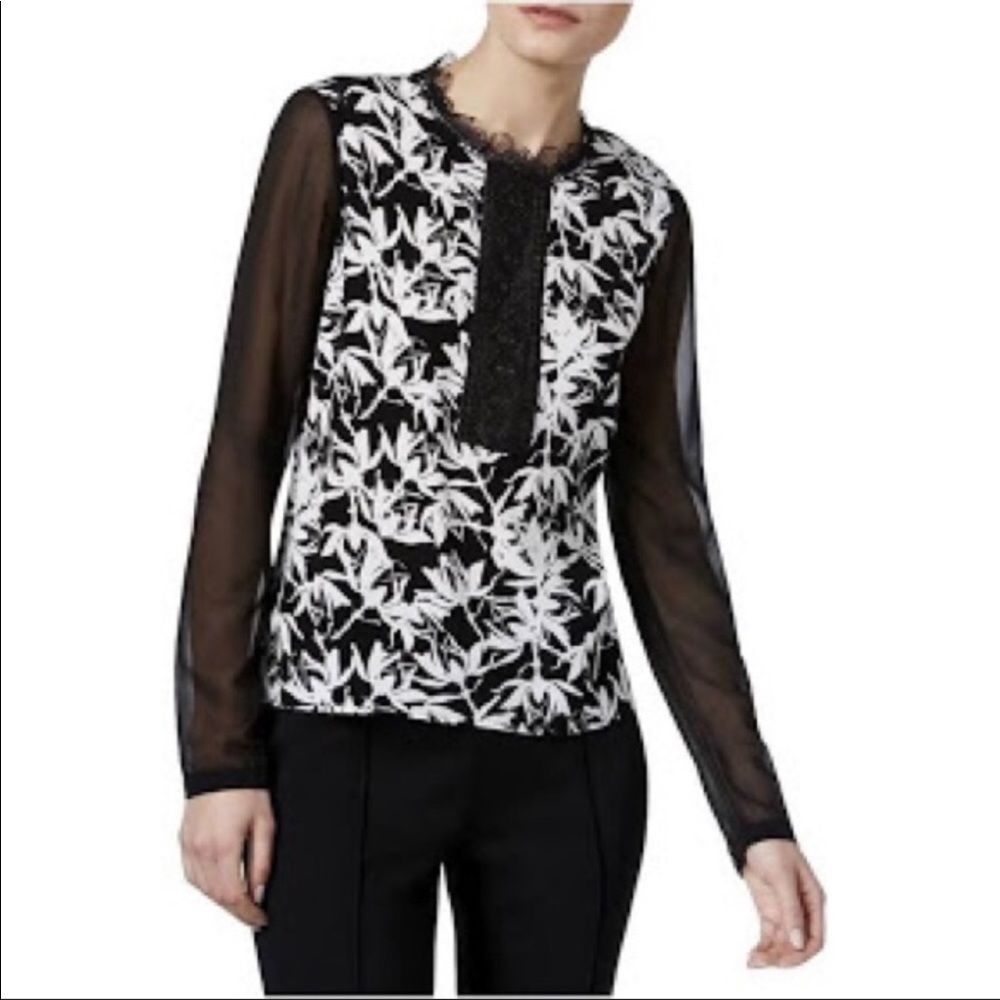 YYIGAL Sheer Sleeve Blouse
